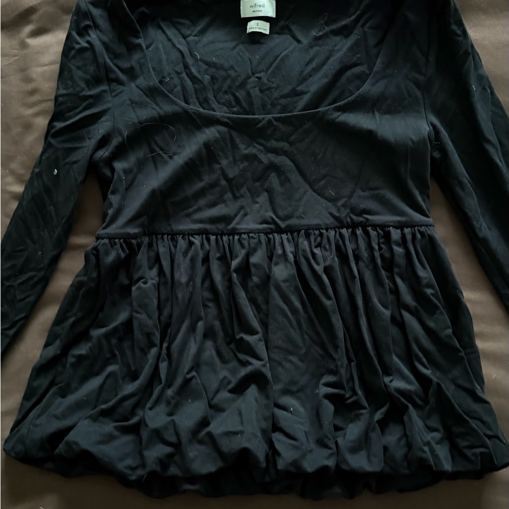 Wilfred Black Long Sleeve Blouse